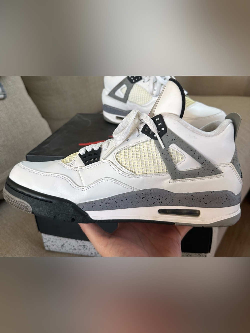 Nike Air Jordan 4 Retro White Cement 2012 Size 10.5 - Picture 8 of 8